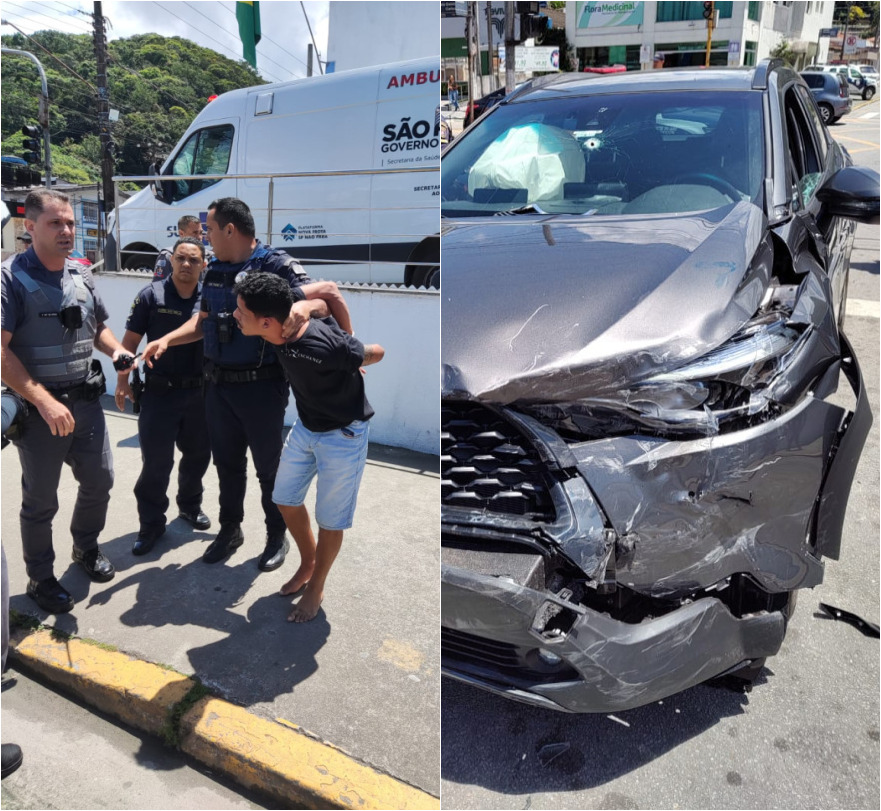 Homem Preso Ap S Persegui O E Troca De Tiros Em Guaruj V Deo