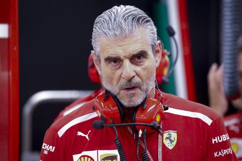 epa07020077 Ferrari Team Chief Maurizio Arrivabene inside the team garage during the second practice session of the Singapore Formula One Grand Prix at the Marina Bay Street Circuit in Singapore, 14 September 2018. The Singapore Formula One Grand Prix night race will take place on 16 September 2018.  EPA/DIEGO AZUBEL