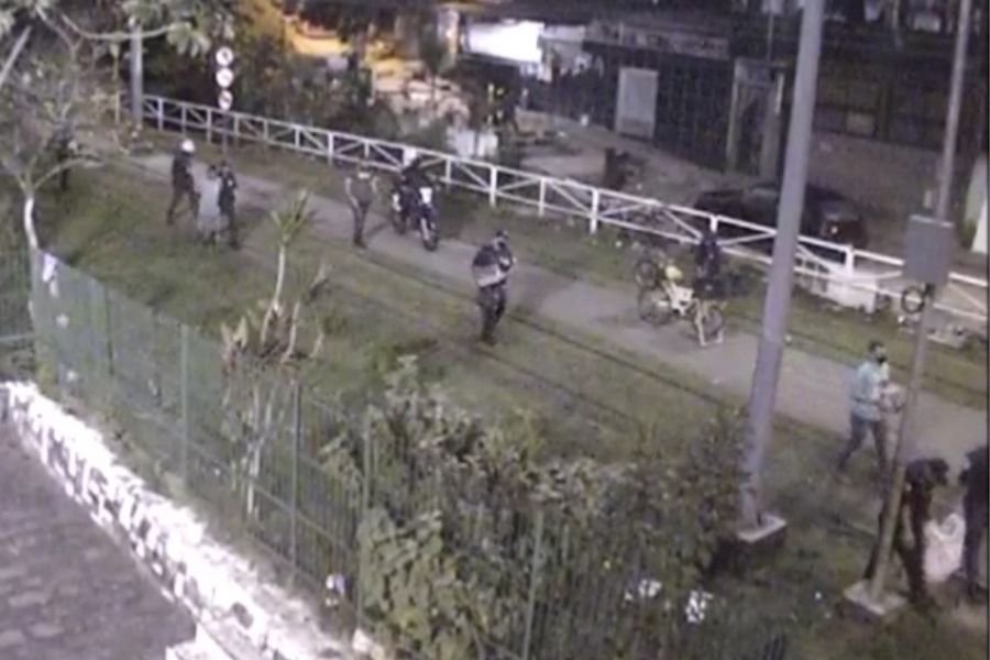 Câmeras flagram roubo de celular na orla de Santos e suspeito é preso