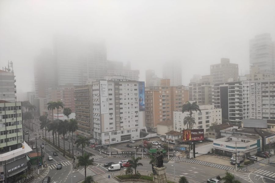 Neblina em Santos previsão do tempo