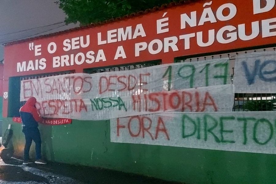 protesto Portuguesa Santista