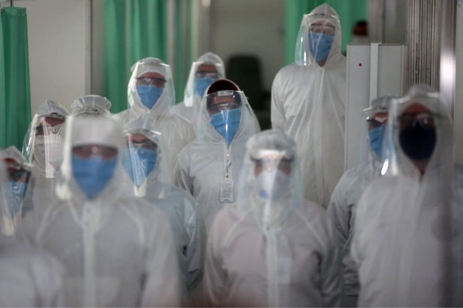 Hospital de Campanha Falcão, em Praia Grande