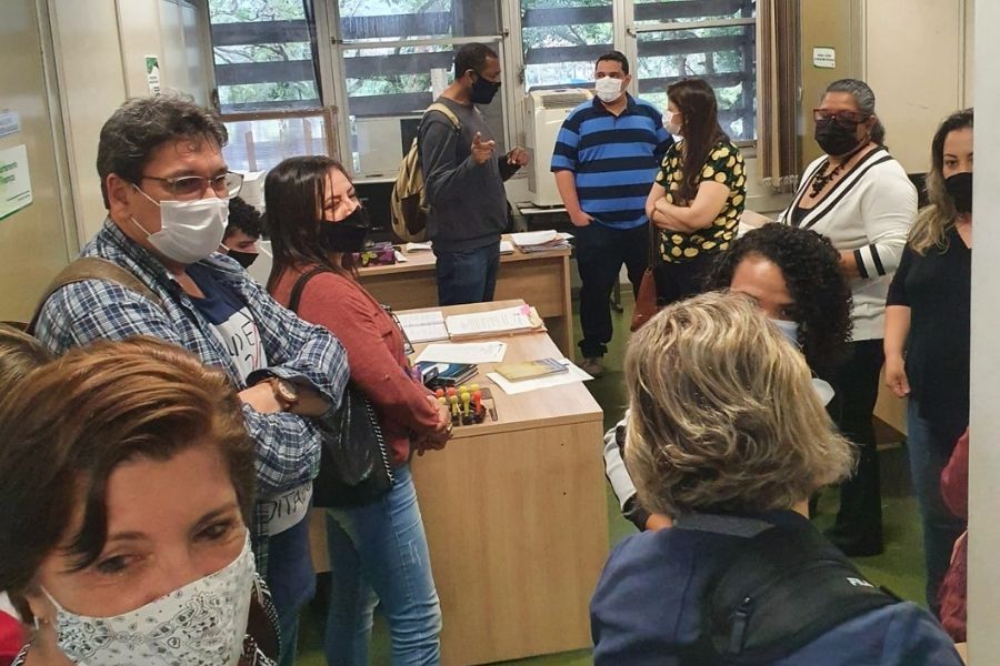 Professores protesto em Cubatão