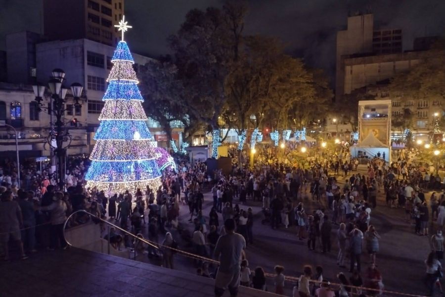 Centro Histórico de Santos tem atrações de Natal neste fim de semana