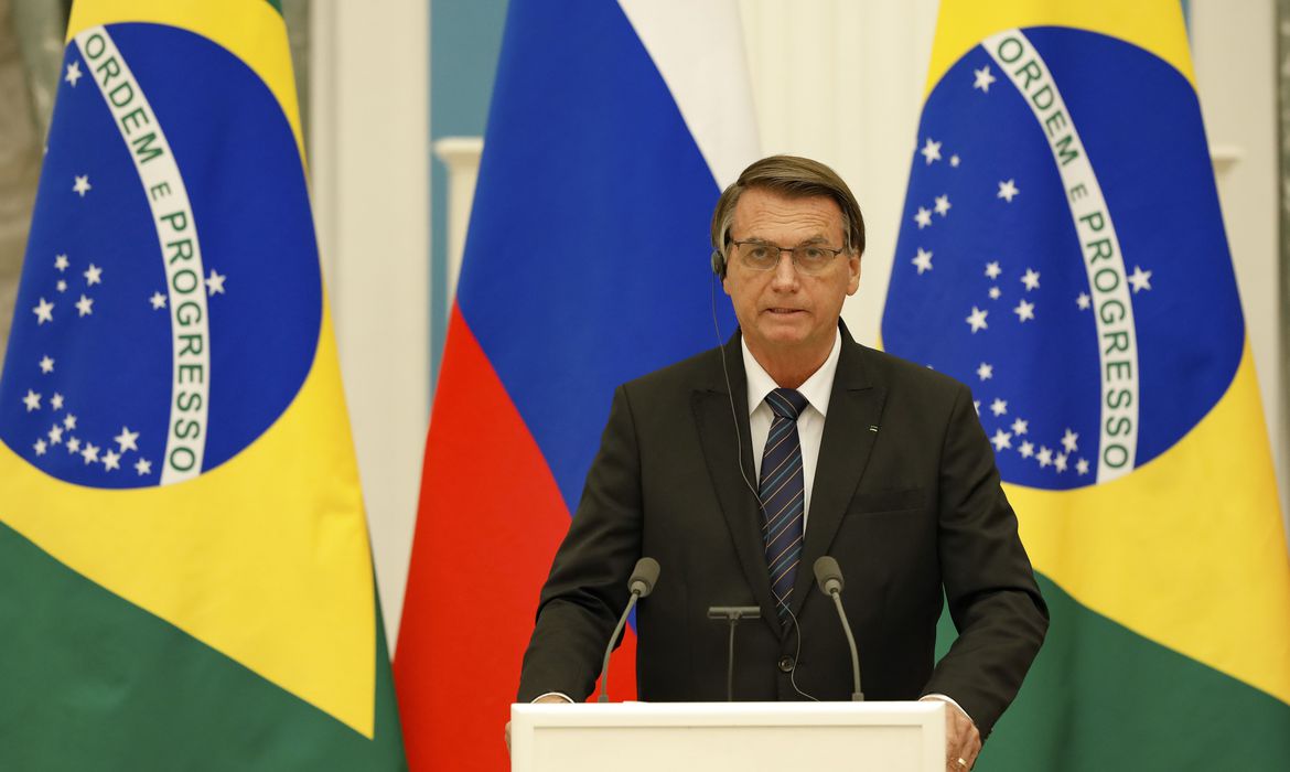 (Moscou - Rússia, 16/02/2022) Presidente da República, Jair Bolsonaro acompanhado do Presidente da Federação Russa, Vladmir Putin durante declaração à Imprensa.
Foto: Alan Santos/PR