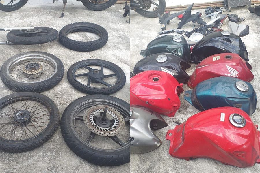 Motos e peças automotivas são apreendidas por receptação em residências de São Vicente