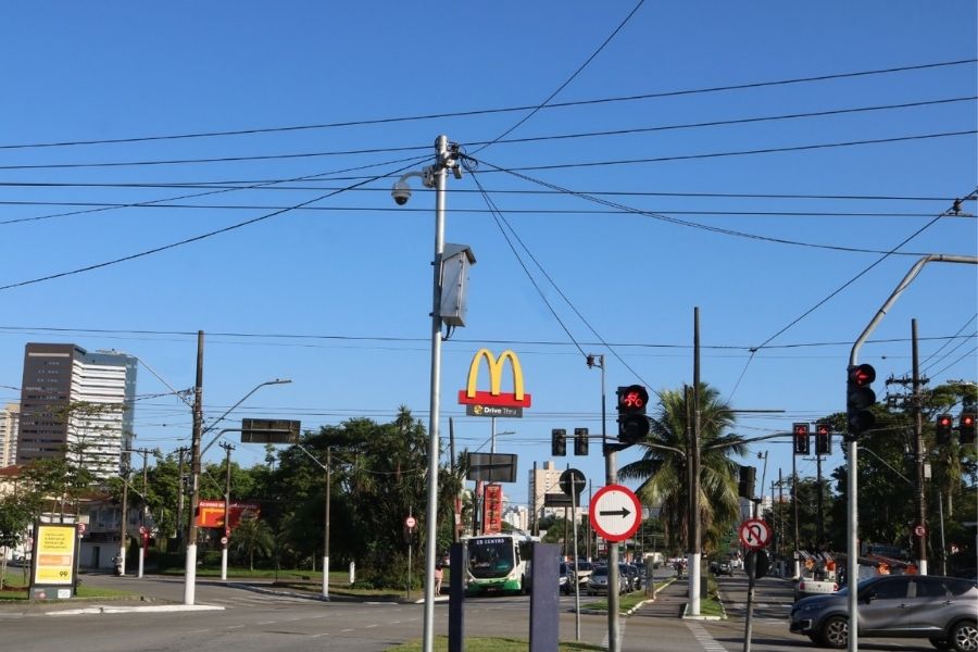 Câmeras de monitoramento em Santos