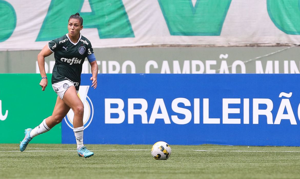 Partida entre Palmeiras e Santos, válida pela terceira rodada do Brasileiro Feminino, no Allianz Parque, em São Paulo-SP. (Foto: Fabio Menotti)