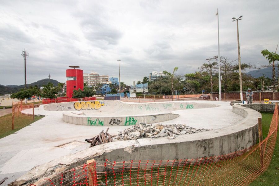 Praça de Esportes Radicais passa por revitalização em Bertioga