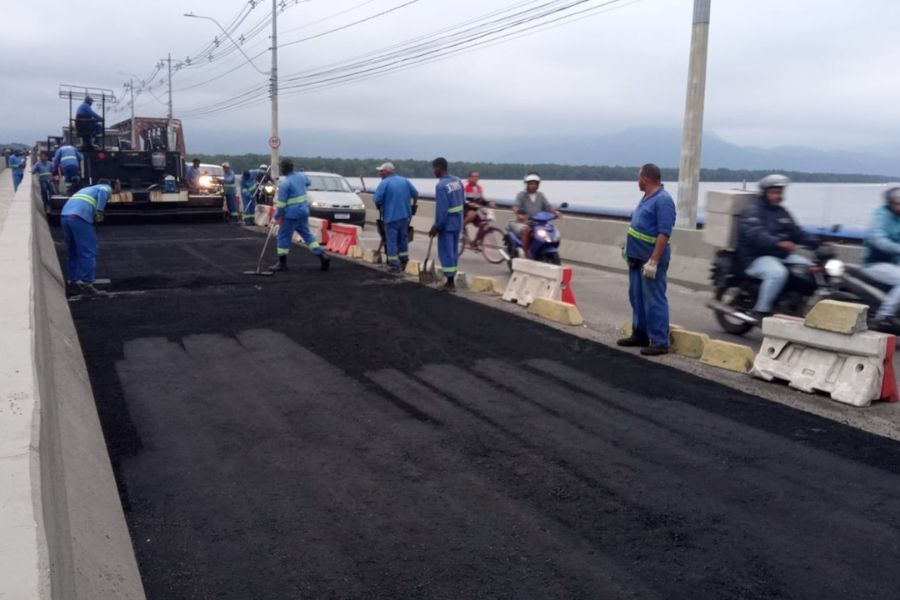 Obra pavimentação Ponte dos Barreiros