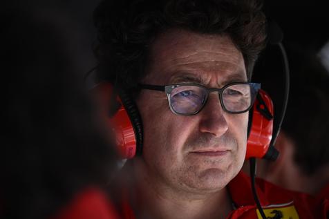 epa09932624 Scuderia Ferrari team principal Mattia Binotto looks on during the qualifying for the Formula One Grand Prix of Miami at the Miami International Autodrome in Miami Gardens, USA, 07 May 2022.  EPA/BRENDAN SMIALOWSKI / POOL