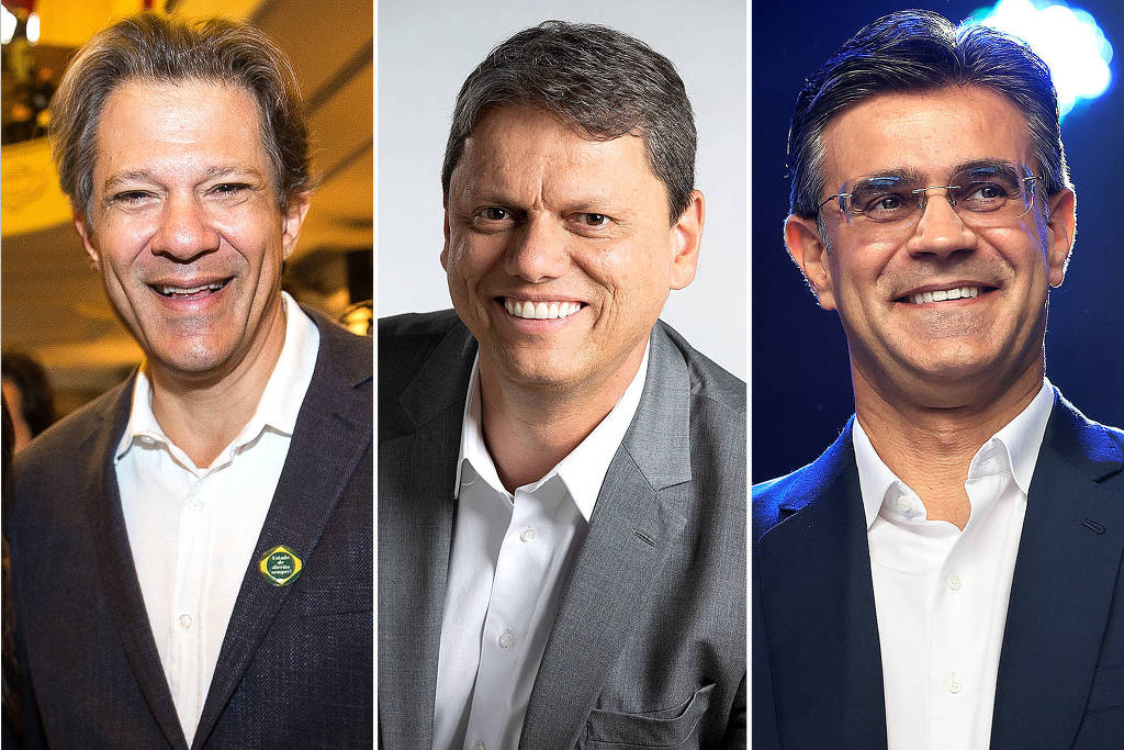 Haddad tem 33%, Tarcísio, 20%, e Rodrigo, 15%, em SP, aponta pesquisa Quaest 