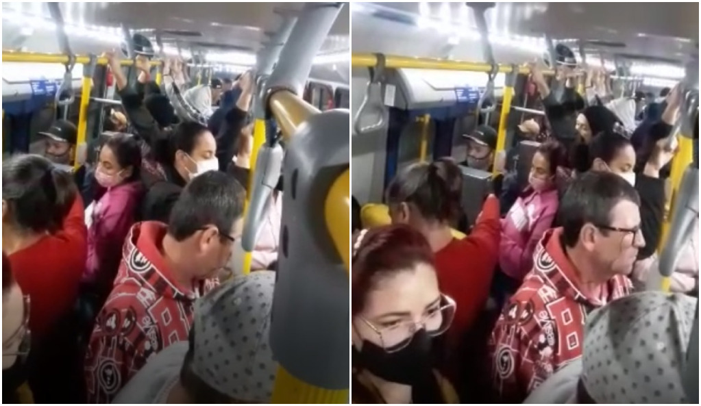 Ônibus lotado causa demora de uma hora nos pontos; Passageiros reclamam 