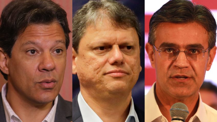 Haddad tem 34%, Tarcísio, 24%, e Rodrigo, 19%, em SP, mostra Ipec