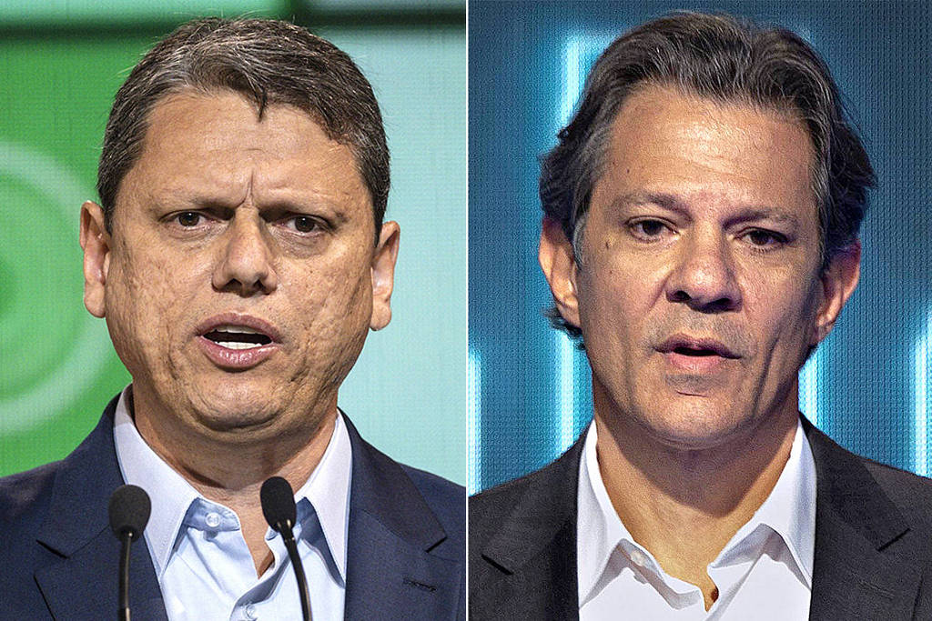 Tarcísio tem 46%, e Haddad, 41% em SP; brancos e nulos são 9%, e indecisos, 4%