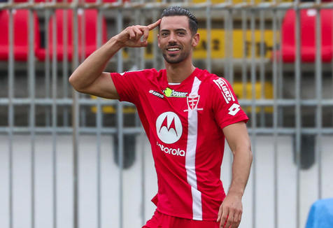 AC Monza's defender Pablo Marì jubilates after scoring goal during the Italian Serie A soccer match between AC Monza and Spezia at U-Power Stadium in Monza, Italy, 9 October 2022. ANSA / ROBERTO BREGANI