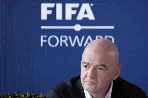epa10144184 President of FIFA, Gianni Infantino, participates in a press conference in San Jose, Costa Rica, 28 August 2022. Infantino described the U20 Women's World Cup in Costa Rica 2022, as a 'success' and a 'spectacle', which will conclude on 28 August with the final between Spain and Japan.  EPA/Jeffrey Arguedas