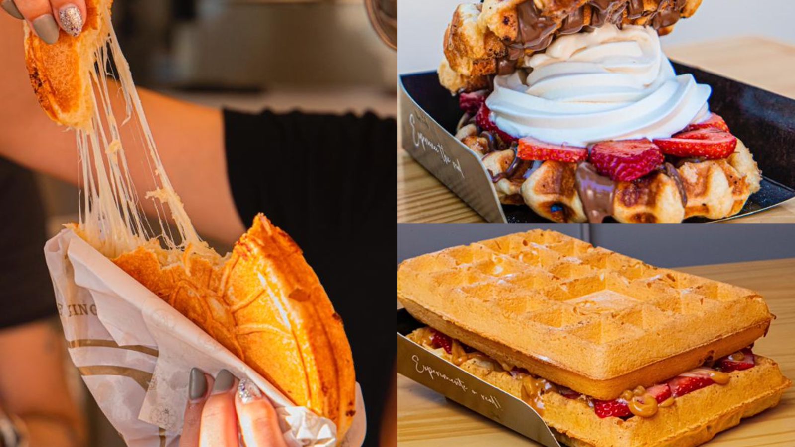 The Waffle King renova cardápio com waffle de hambúrguer com cheddar e bacon