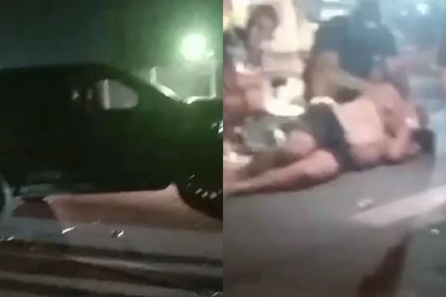 Viatura descaracterizada atropela homem em Mongaguá; Vídeo