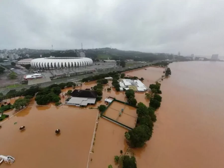 CT do Inter alaga após chuvas em Porto Alegre