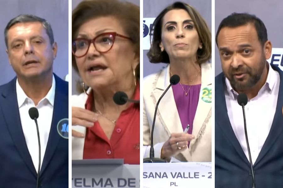 'Amigo da onça' e 'dublador do He-Man': candidatos trocam farpas no debate de Santos