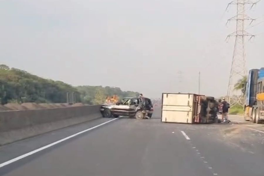 Engavetamento deixa seis pessoas feridas em Itanhaém; Vídeo