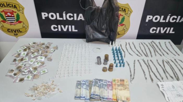 Traficante é preso com cocaína, crack e quase 1,5kg de maconha em PG