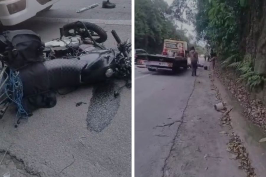 Caminhoneiro embriagado e pela contramão atingiu casal em moto no acostamento