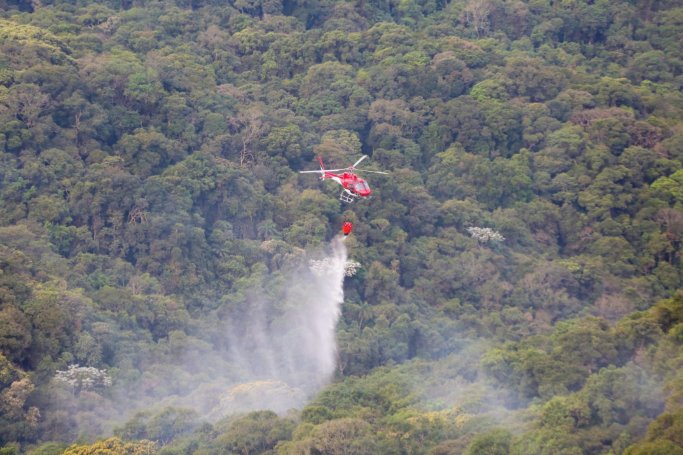 SP tem maior operação aérea da história no combate aos incêndios