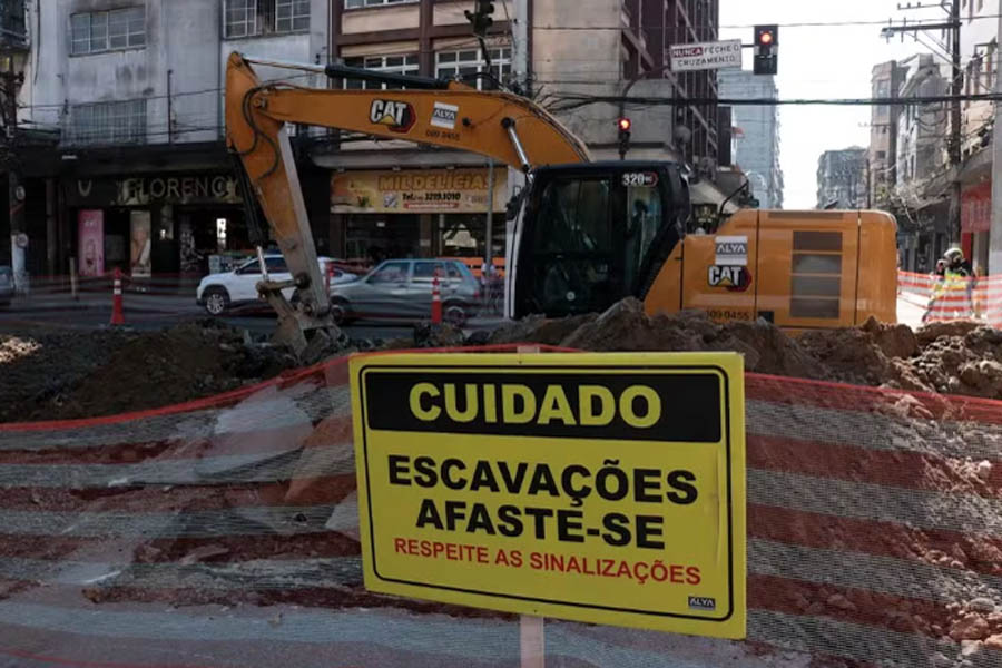 EMTU adia para quarta-feira interdições para obras do VLT no Centro de Santos