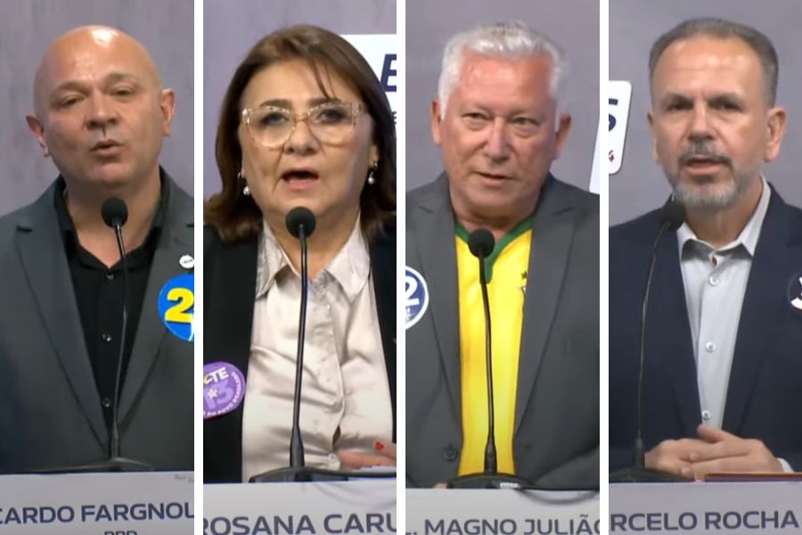 Ausência de Kayo Amado em debate gera provocações de candidatos