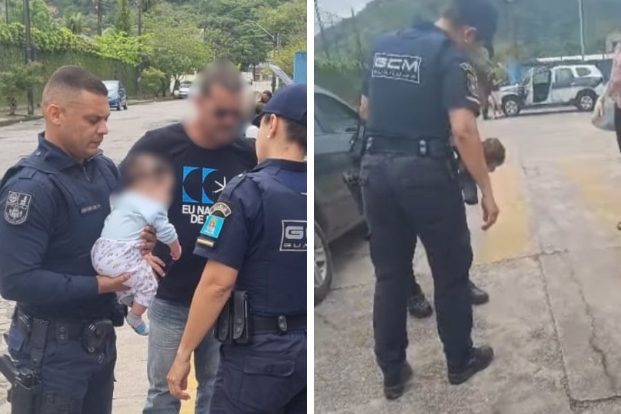 GCM salva bebê de três meses engasgado em Guarujá