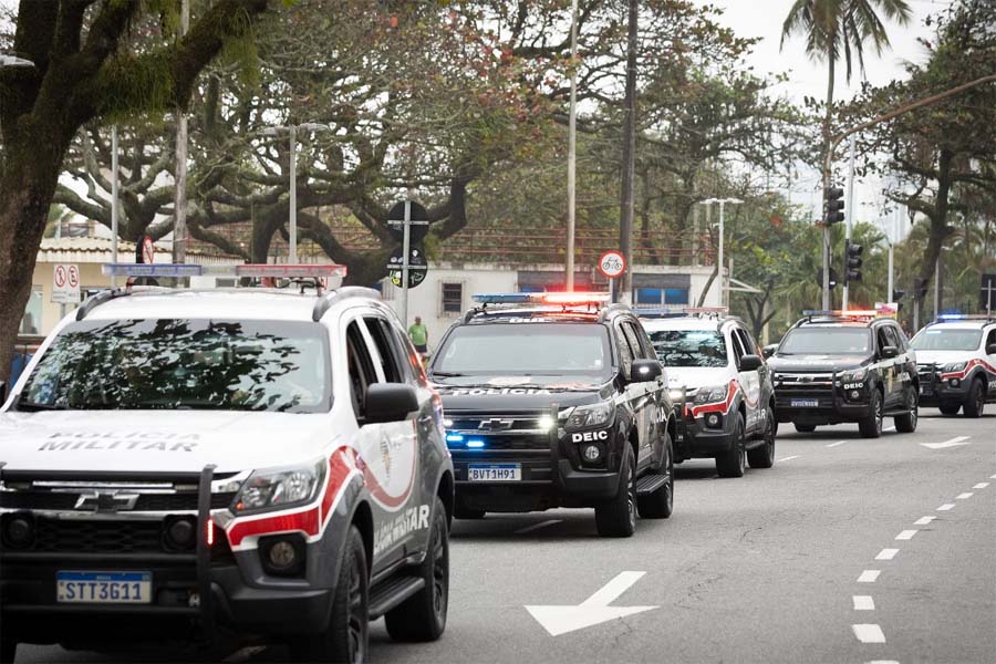 Assaltos diminuem em Santos; PG e Guarujá registram queda de furtos e roubos de veículos