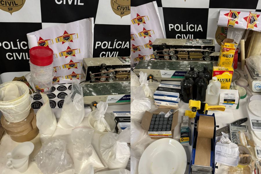 Polícia fecha laboratório de drogas e prende membro de facção criminosa