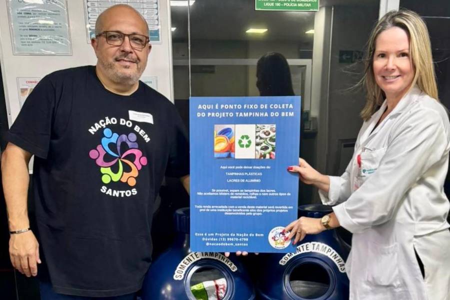 Hospital dos Estivadores em Santos se torna ponto de coleta para reciclagem