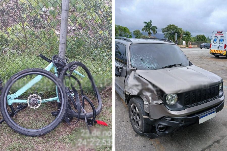 Ciclista morre atropelado em rodovia de Praia Grande após se assustar com caminhão