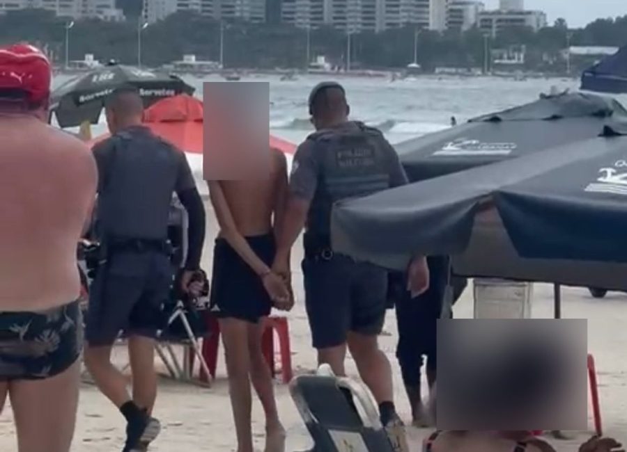 PM recupera corrente furtada de turista no Guarujá