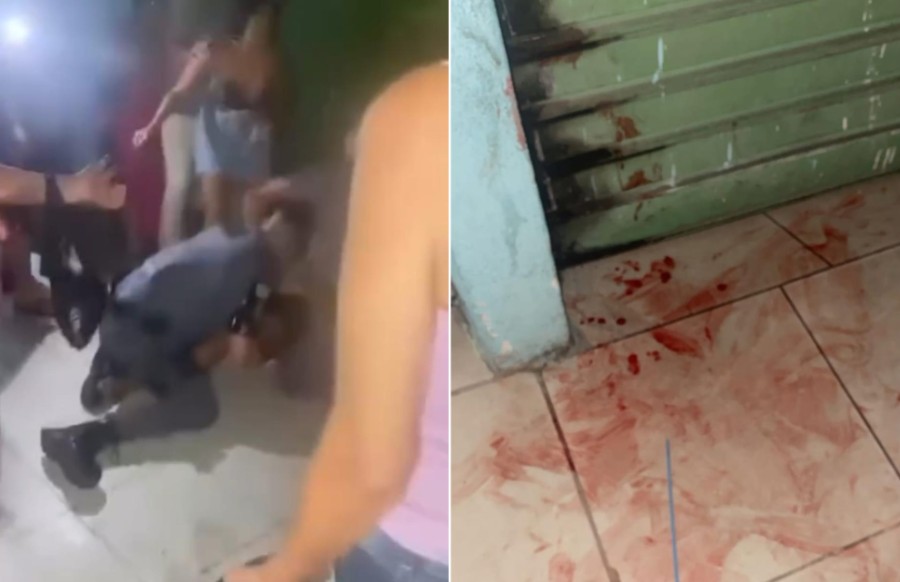 Imobilização de jovem durante ação policial em Santos deixa loja com marcas de sangue