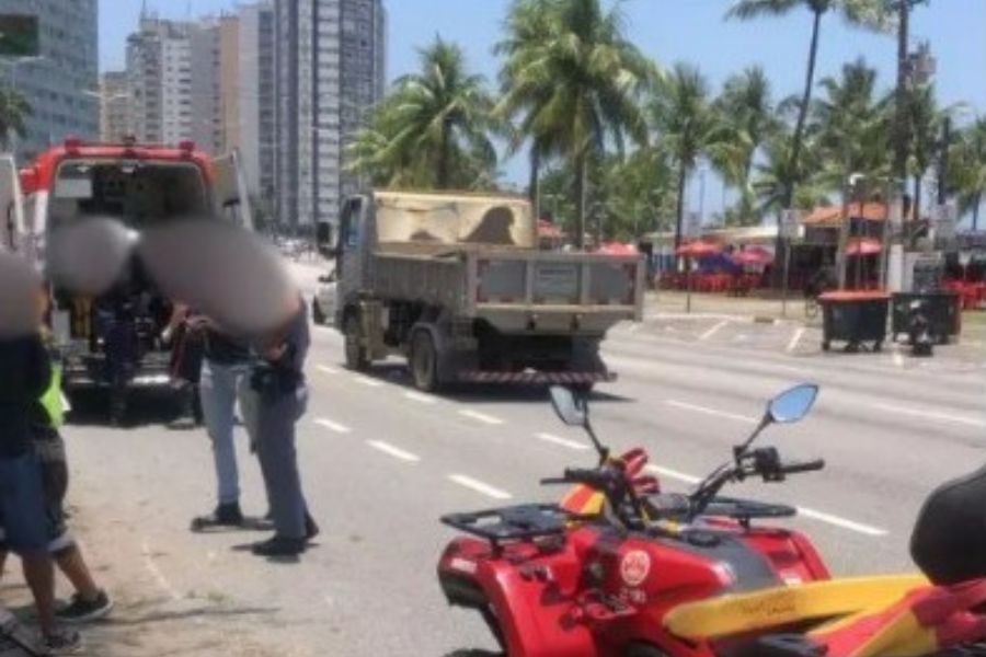 Homem morre após acidente entre moto e carro em São Vicente