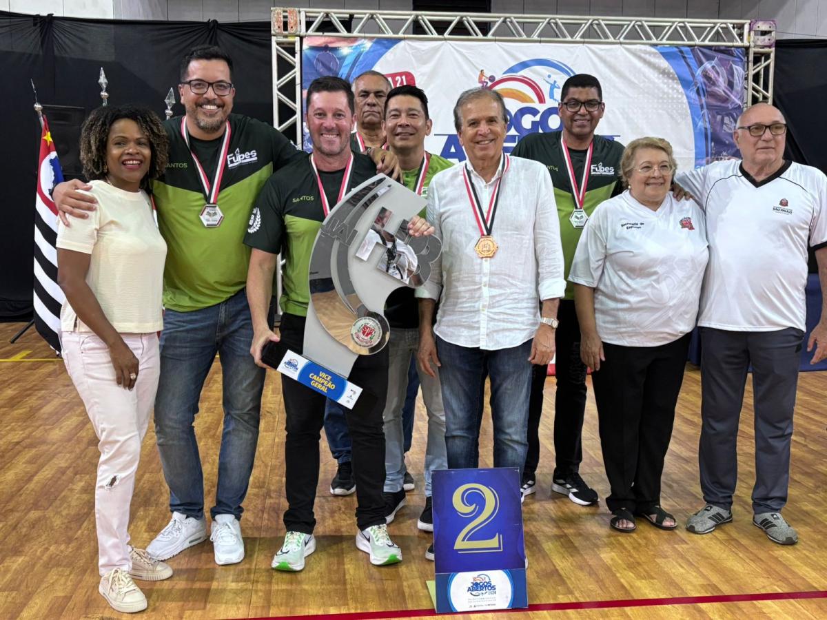 Santos é vice-campeã dos Jogos Abertos com 34 troféus e mais de 180 medalhas