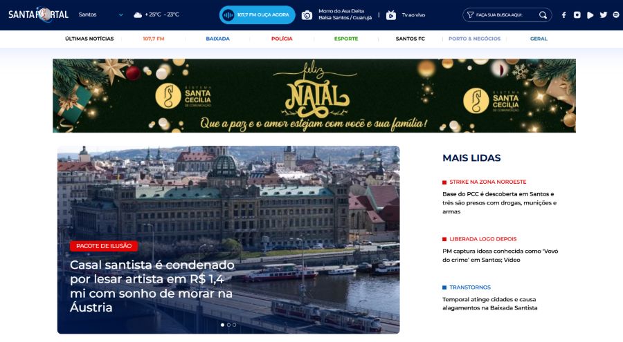 Santa Portal ganha prêmio de melhor jornal online da Baixada Santista