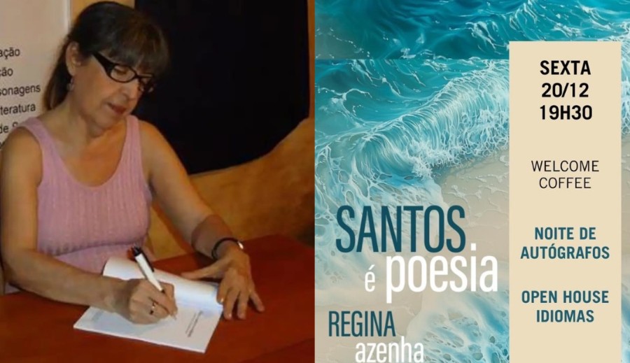 Santos é celebrada em versos no novo livro de Regina Azenha