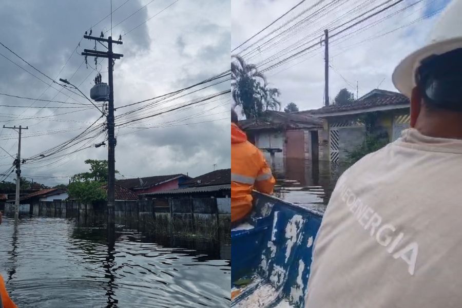 Fornecimento de energia é suspenso no Jardim das Flores, em Peruíbe