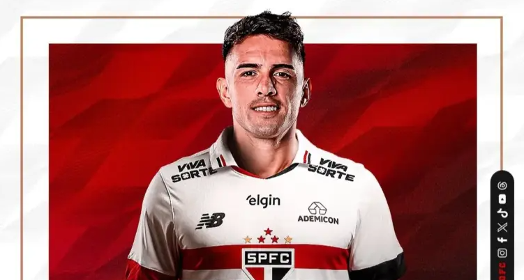 Enzo Díaz comemora chegada ao São Paulo e diz estar pronto para jogar