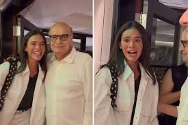 Bruna Marquezine se emociona ao encontrar Drauzio Varella e pede foto com ele