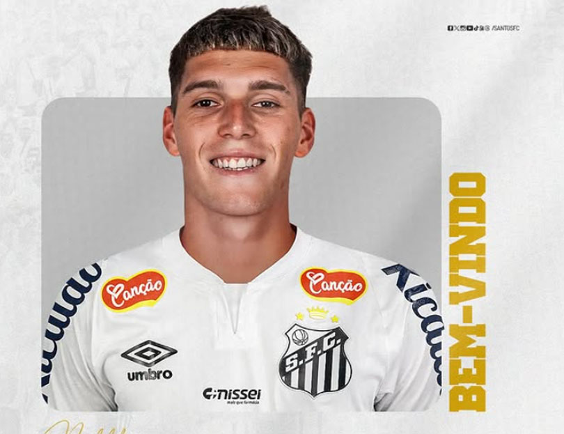 Santos confirma meia argentino Benjamín Rollheiser como novo reforço