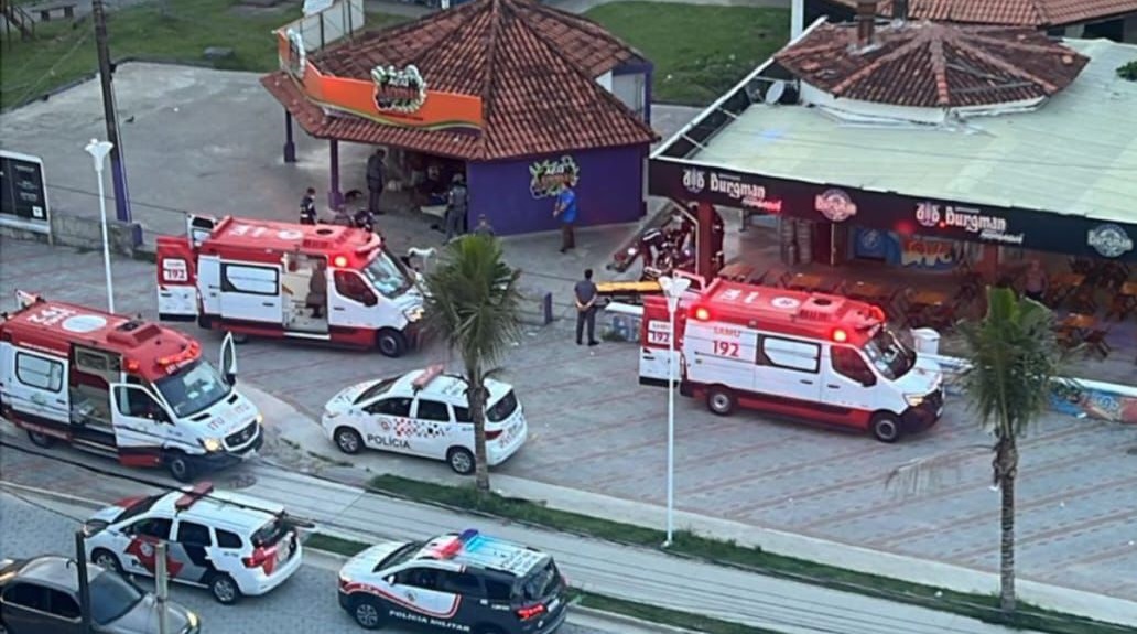 Suspeito atira contra quatro pessoas em situação de rua e foge sem ser identificado no litoral de SP