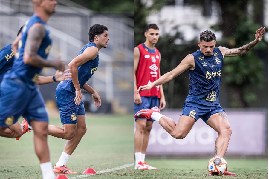 Sem Neymar e João Schmidt, Santos encerra preparação para amistoso contra o Coritiba