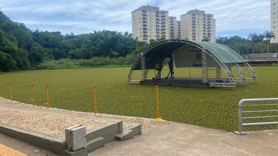 Testes em rede de esgoto apontam propagação de plantas aquáticas na Lagoa da Saudade