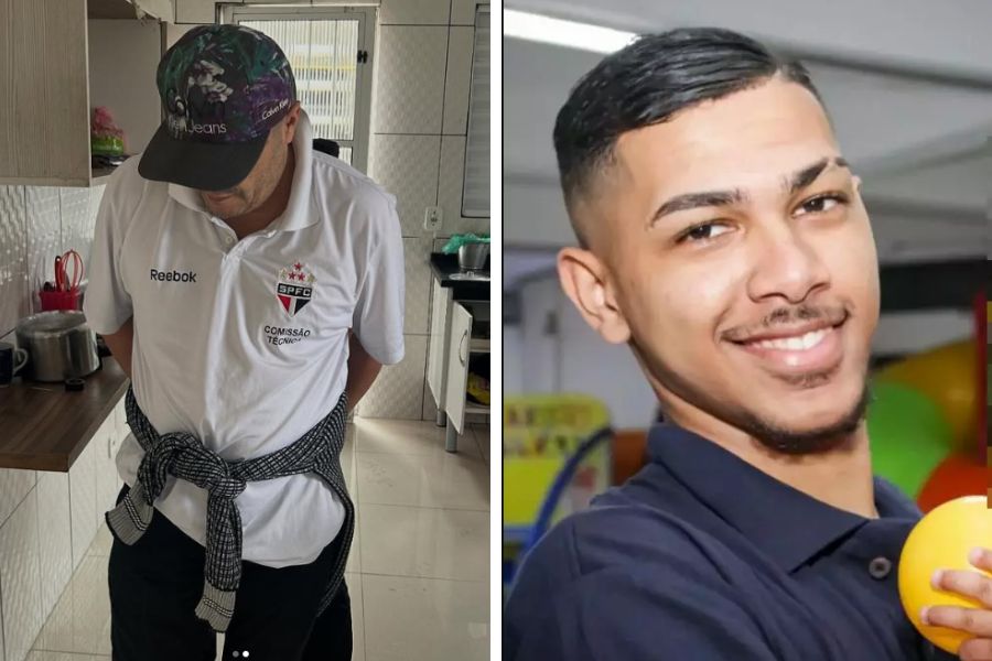 Vanderlei Alves de Oliveira (à esq.) e João Victor Brito Rosa (à dir.) Divulgação/Polícia Civil e Reprodução/Redes sociais